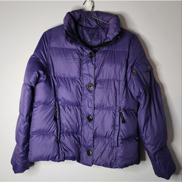 RARE!! VTG LL Bean exclusive medium Purple Button Down Filled - Picture 1 of 8